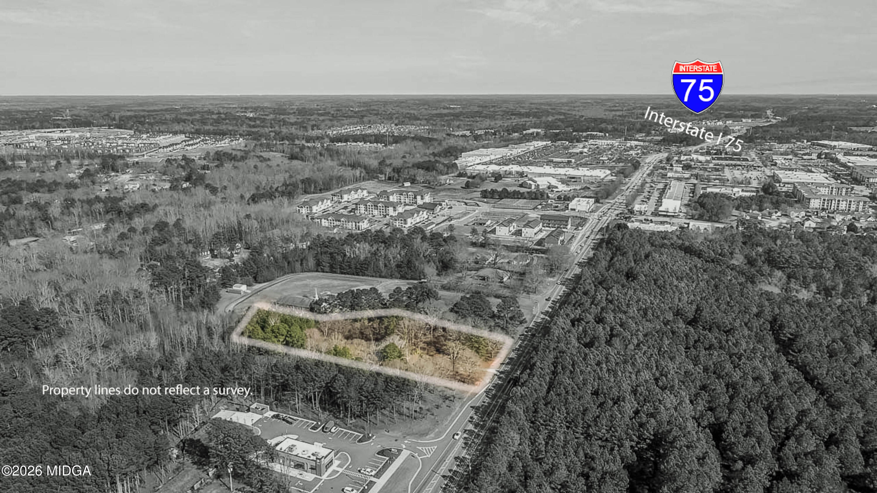 a view of a dry yard