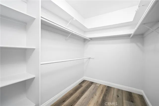 a view of small space with racks on the wall