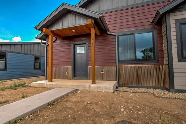 a front view of a house