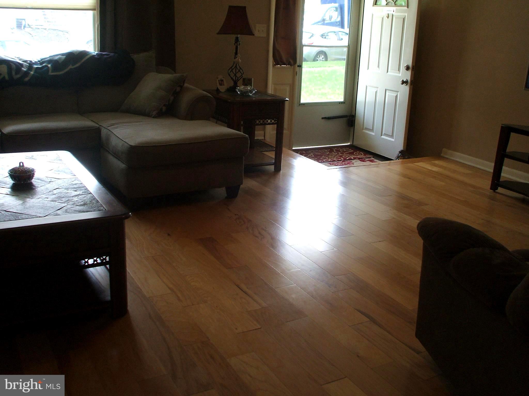 1328 Adair Road Brookhaven, PA 19015 - Photo 6 of 30 Living Room W/ Hardwood Floors & Ceiling Fan
