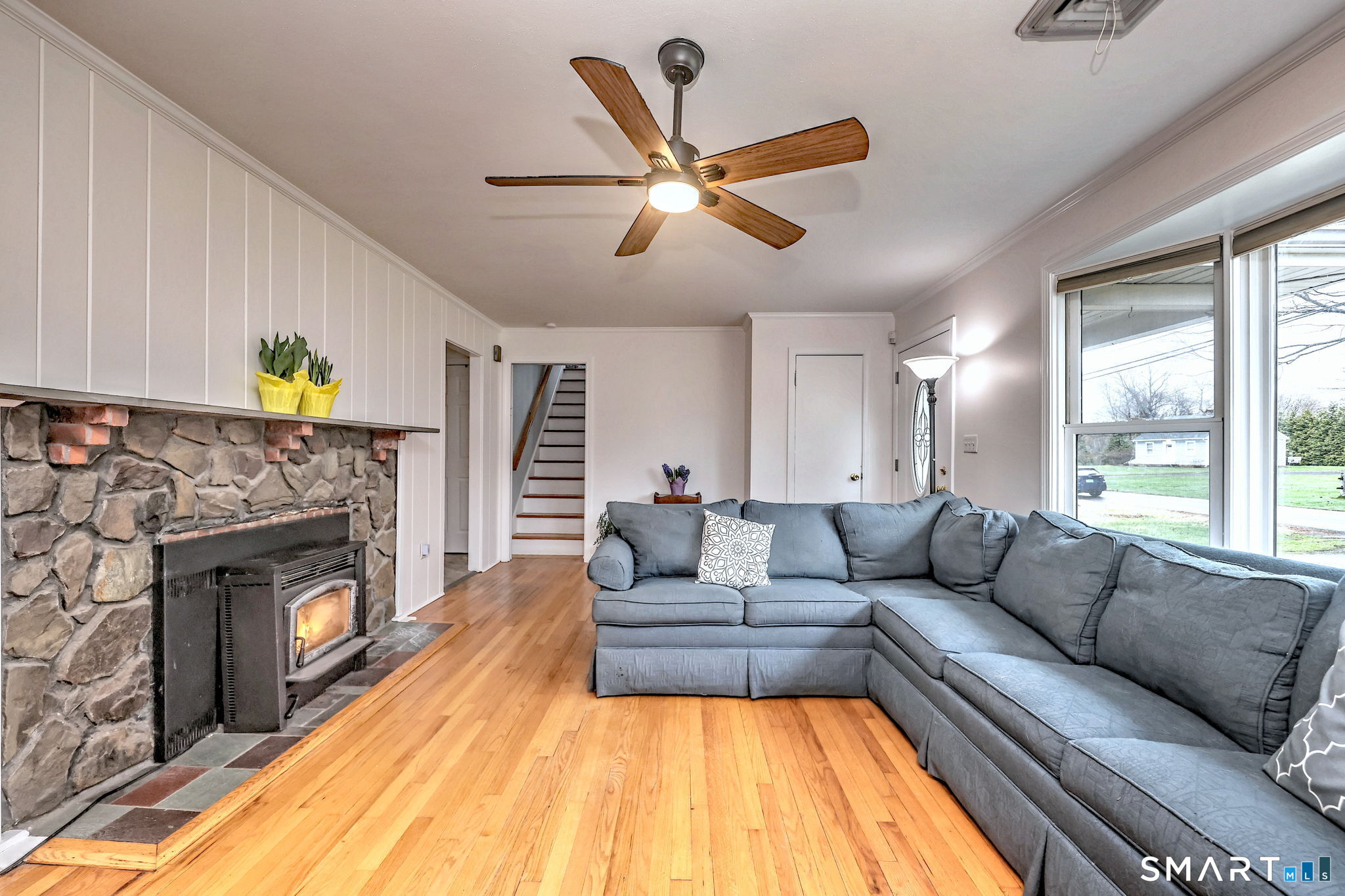 4 Fairview Road Woodbridge, CT 06525 - Photo 3 of 37 Enjoy the warm cozy pellet stove, a great heat alternative on chilly days and nights.