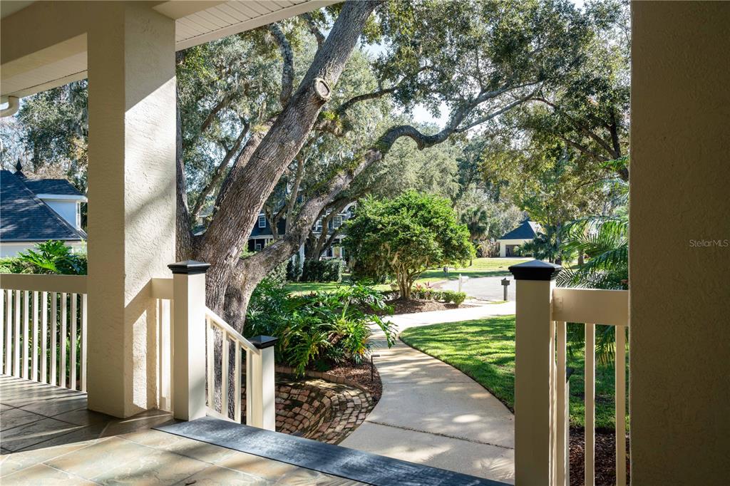 7 Bulow's Landing Flagler Beach, FL 32136 - Photo 9 of 92 a view of a yard with plants and large trees beside of it