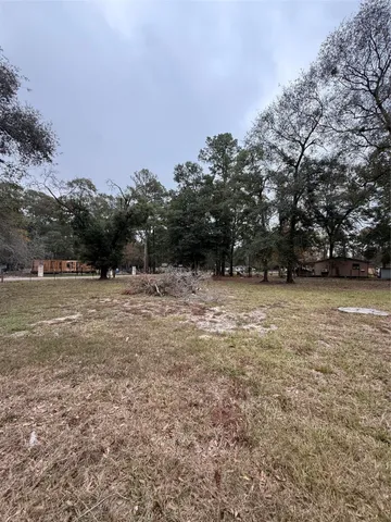 a view of yard with trees
