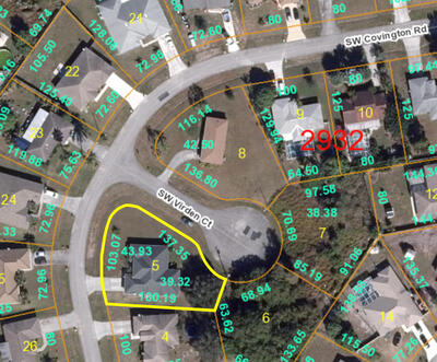 350 Southwest Covington Road Port St. Lucie, FL 34953 - Photo 24 of 33 ARIAL VIEW - PROP APPRAISERS