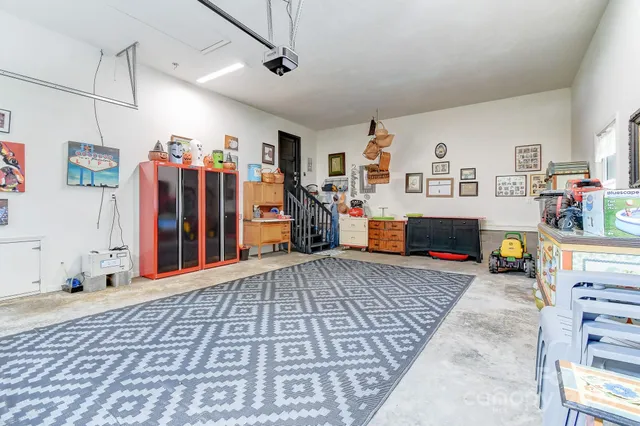 front view of a house with a patio