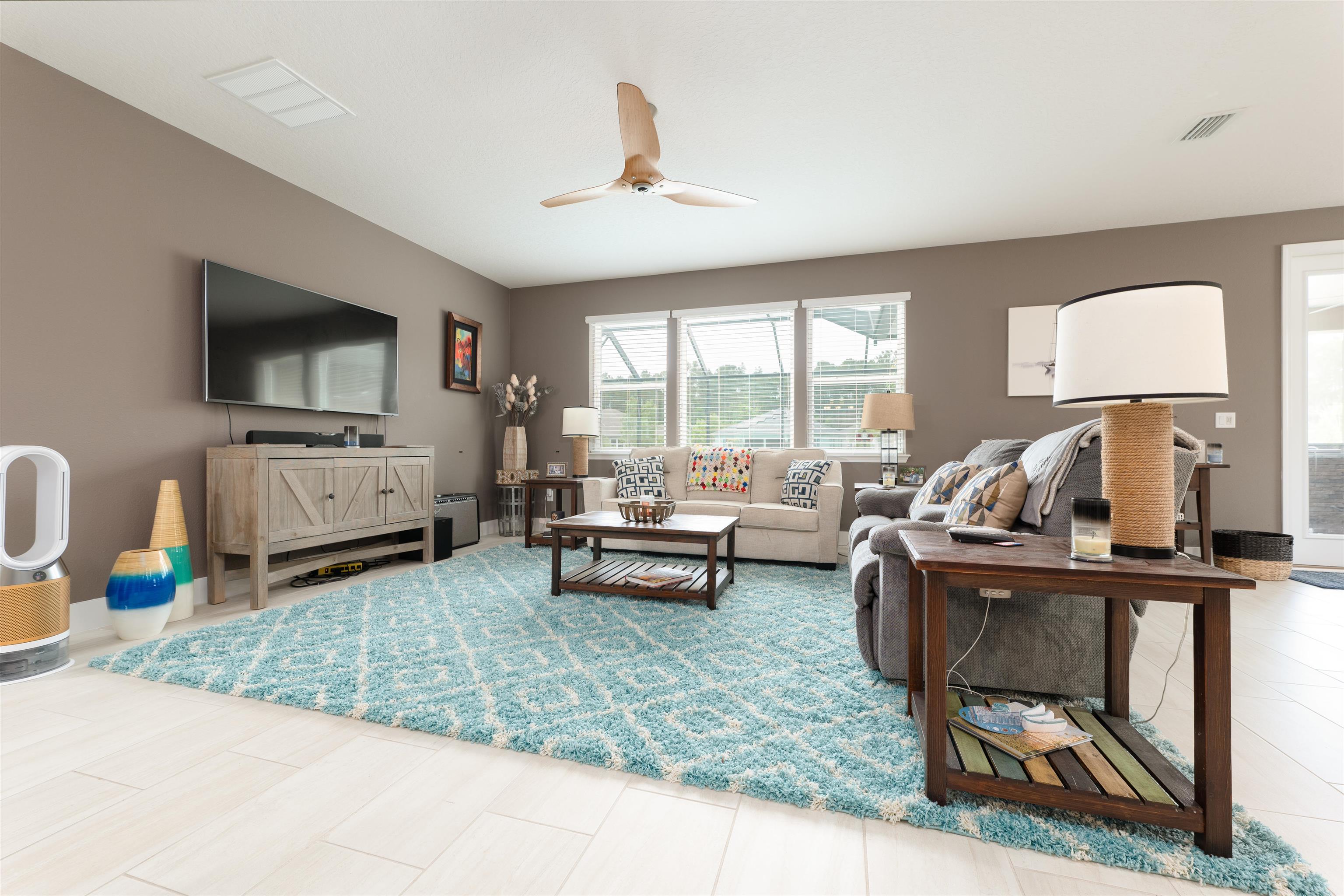 392 Downs Corner Road St. Augustine, FL 32092 - Photo 9 of 55 a living room with furniture and a flat screen tv