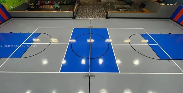 a room with gym equipment