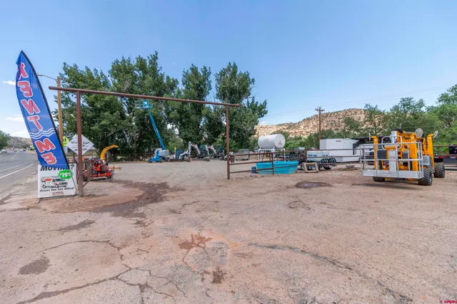 an outdoor space with seating