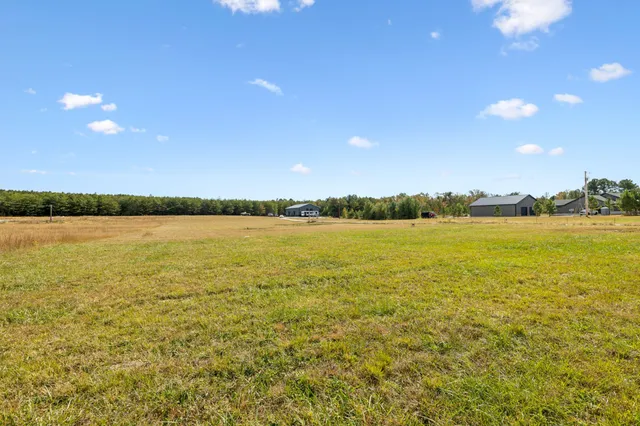 a view of an ocean and a building