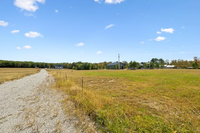a view of a lake with a city
