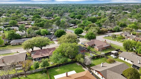 an aerial view of multiple house