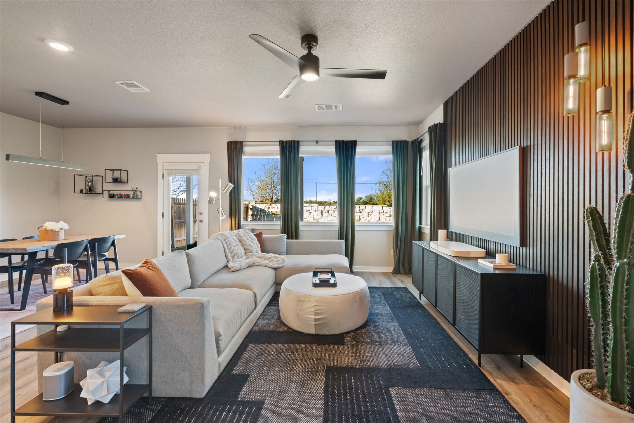 2251 Rocoso Trail Leander, TX 78641 - Photo 6 of 24 a living room with furniture and a large window