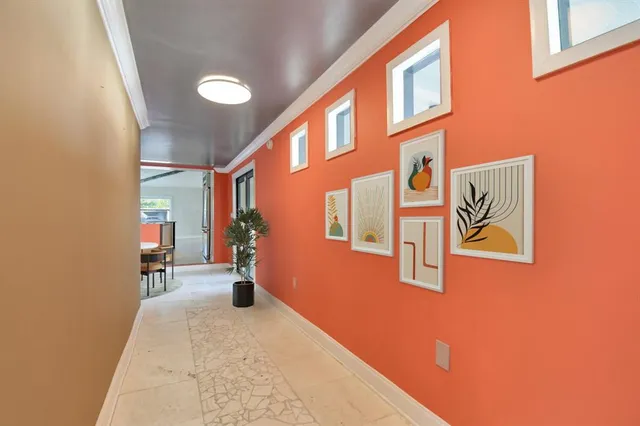 a room with view of table and chairs