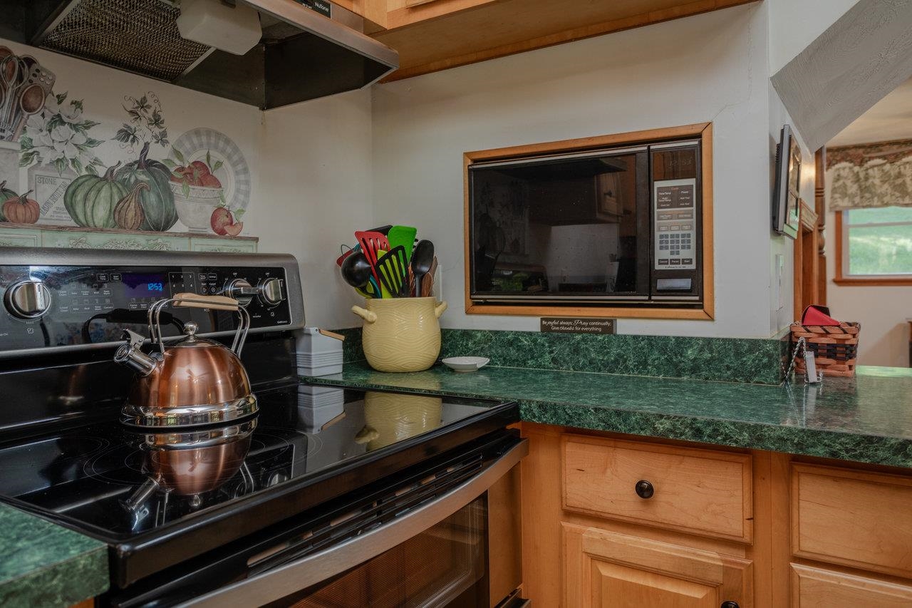 279 Helms Road Stanley, VA 22851 - Photo 21 of 64 a kitchen with a stove and a microwave