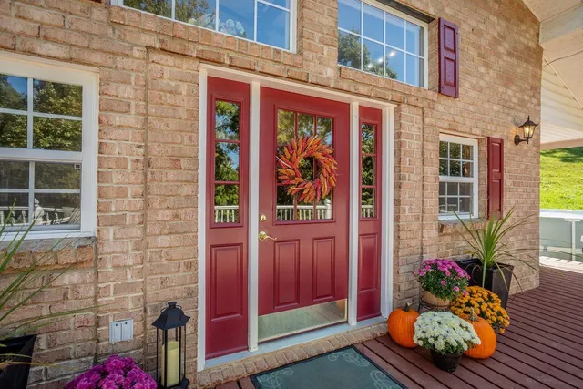 a front view of a building