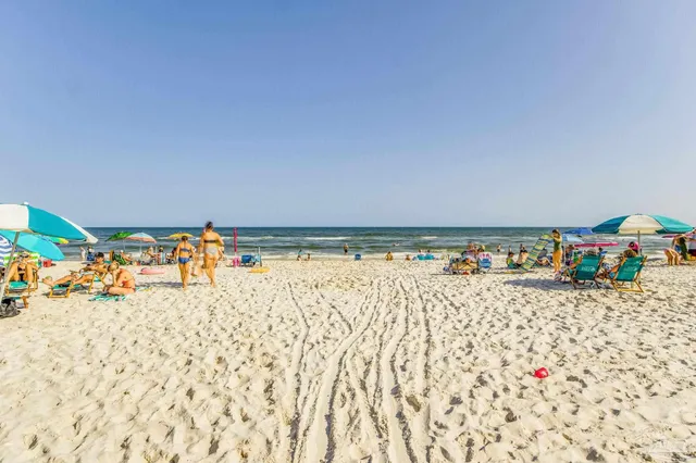 a view of a terrace with water view
