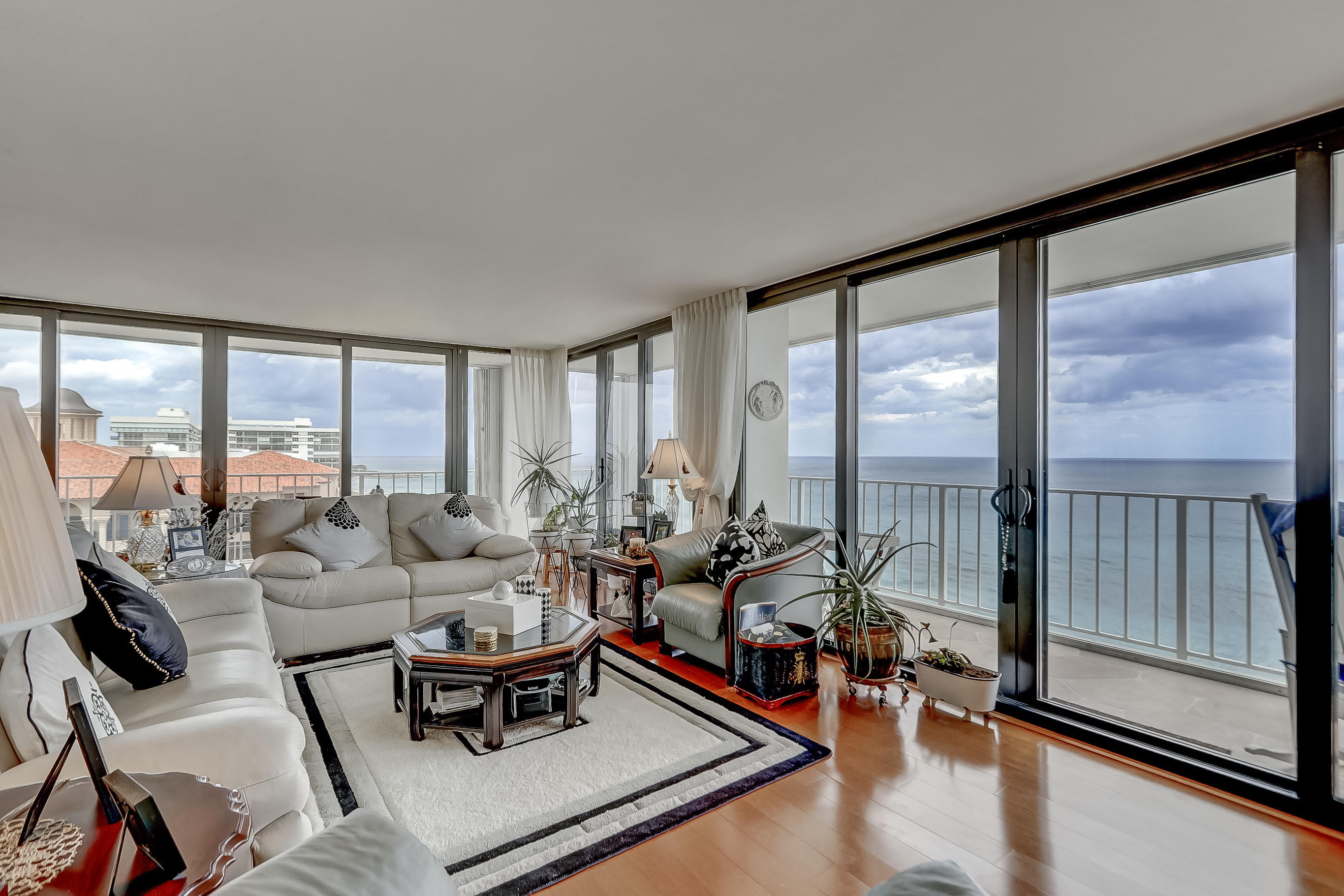 2600 South Ocean Boulevard, Unit 15A Boca Raton, FL 33432 - Photo 6 of 88 Living room with spectacular views
