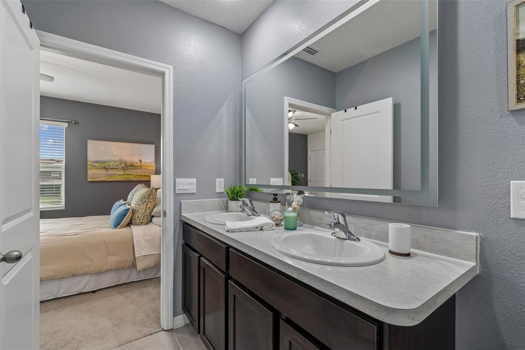 33083 Frosted Clover Way Wesley Chapel, FL 33545 - Photo 37 of 70 a en suite bathroom with a sink and a mirror