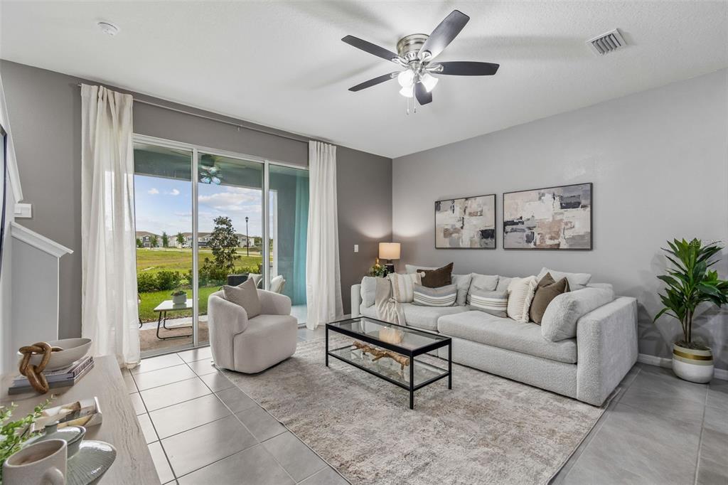 33083 Frosted Clover Way Wesley Chapel, FL 33545 - Photo 7 of 70 a living room with furniture and a large window