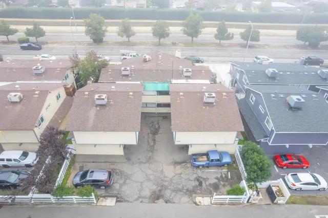 an aerial view of residential houses