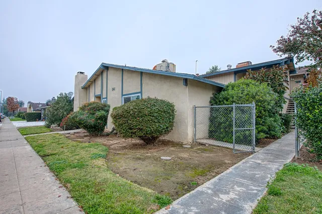 a view of a backyard with plants