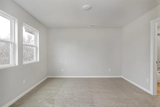 an empty room with a window