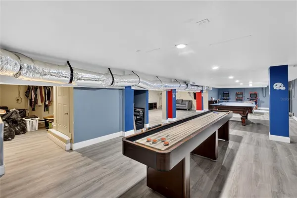 a view of indoor pool and outdoor space