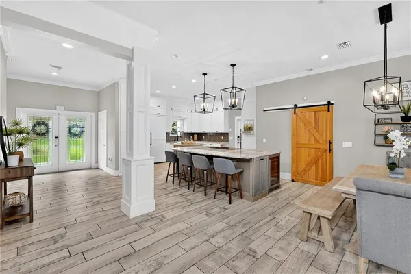 a outdoor space with furniture