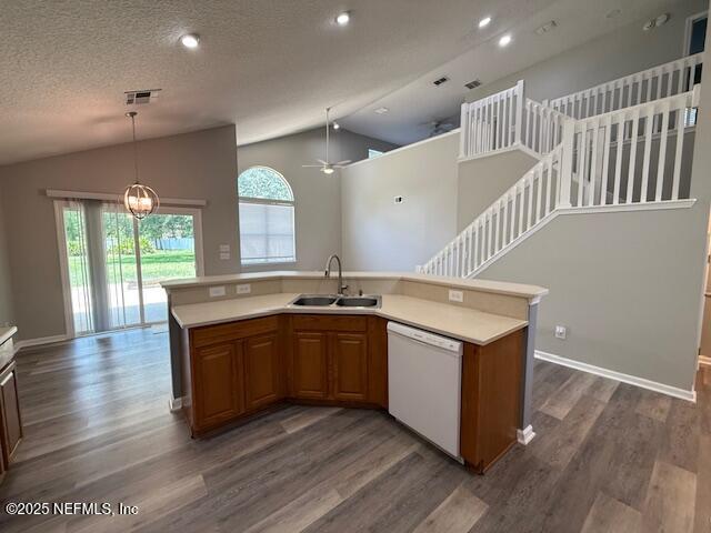 830 South Lilac Loop St. Johns, FL 32259 - Photo 13 of 40 a kitchen with stainless steel appliances granite countertop wooden floors and a large window