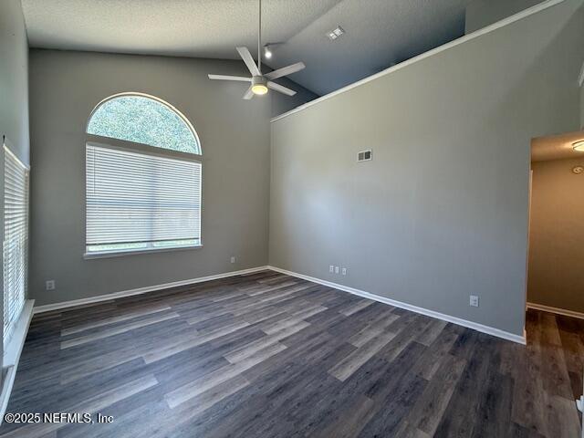 830 South Lilac Loop St. Johns, FL 32259 - Photo 8 of 40 an empty room with wooden floor chandelier fan and windows