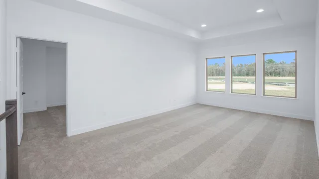 an empty room with a window