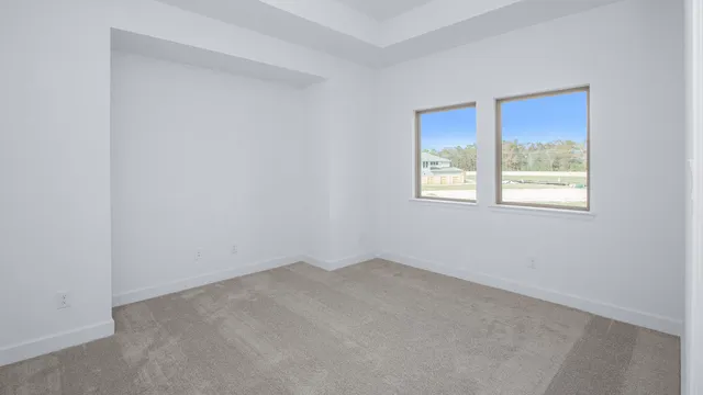 an empty room with a window