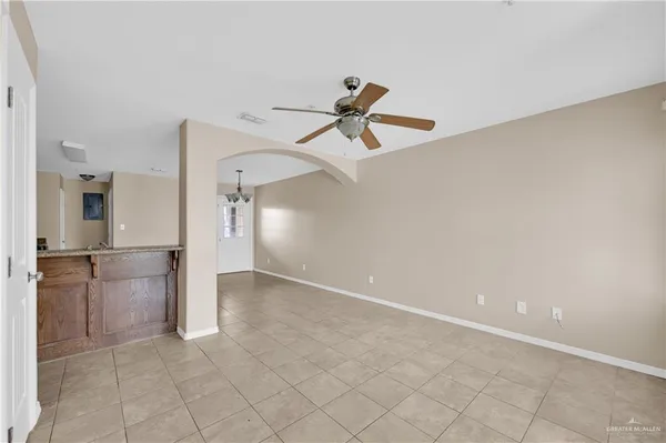 a view of a an empty room