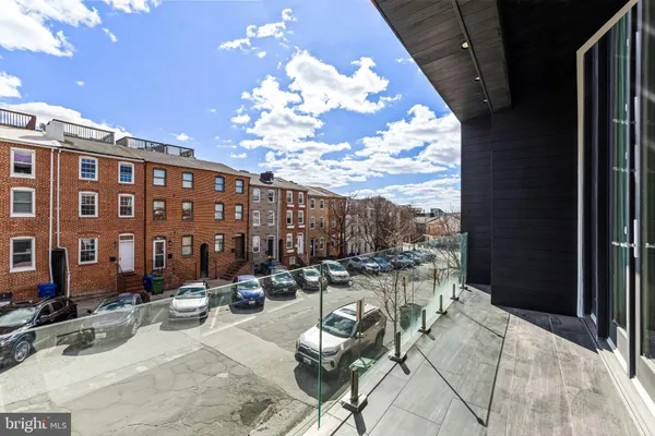 a city view with patio