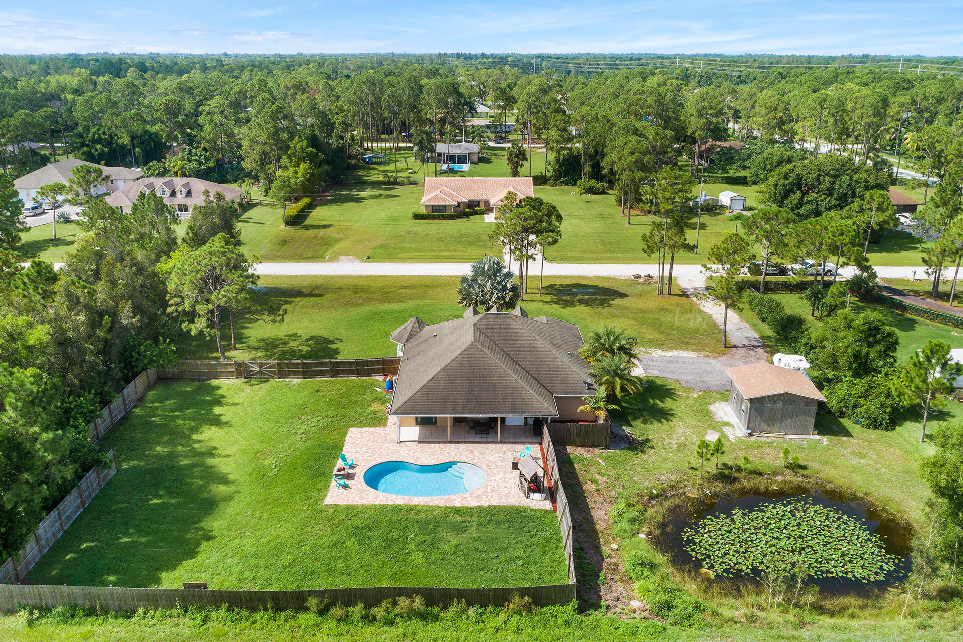 14899 86th Road North Loxahatchee, FL 33470 - Photo 16 of 34 Drone backyard 2