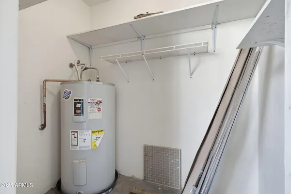 a view of storage and utility room