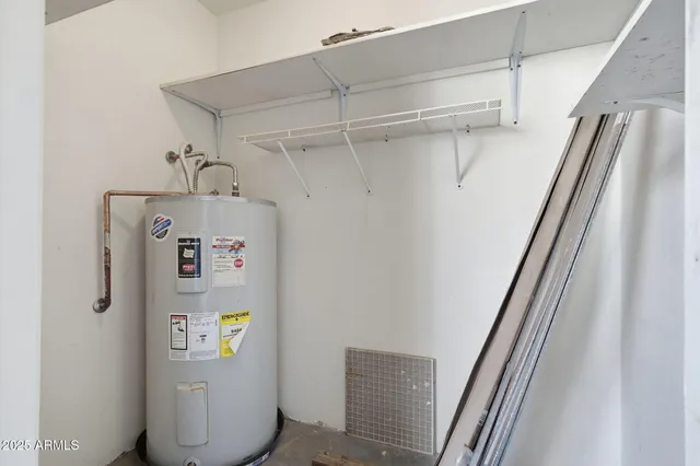 a view of storage and utility room