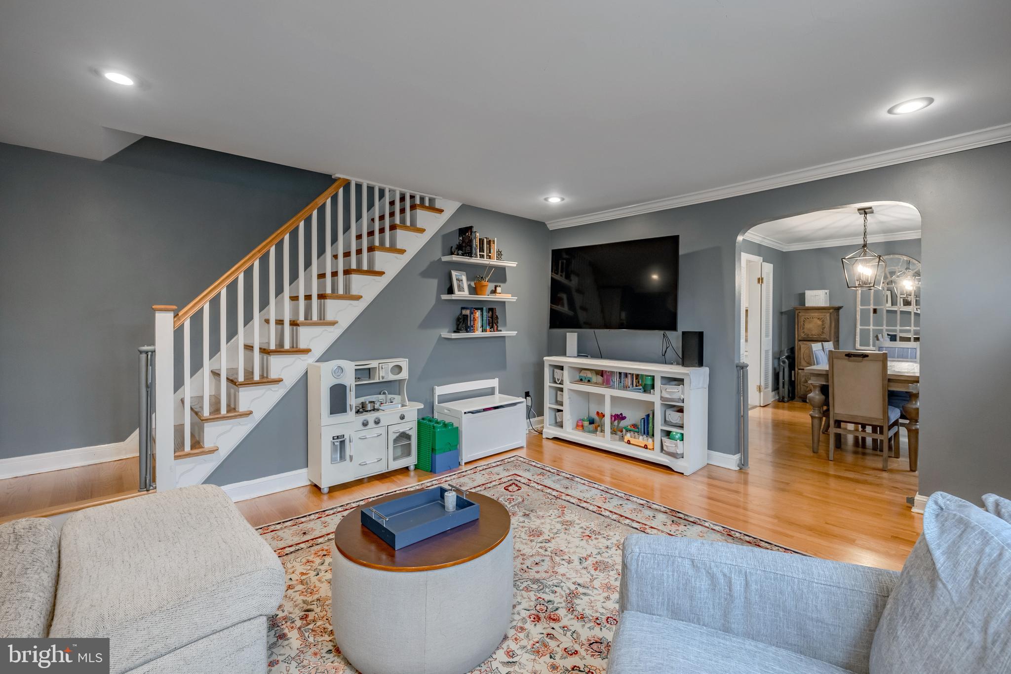 216 Earlington Road Havertown, PA 19083 - Photo 5 of 26 a living room with furniture and a flat screen tv