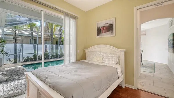 a view of a trees with a big yard