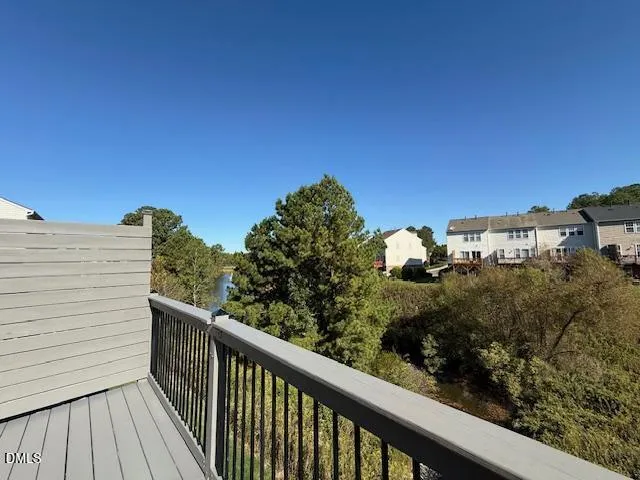 a balcony with an outdoor space