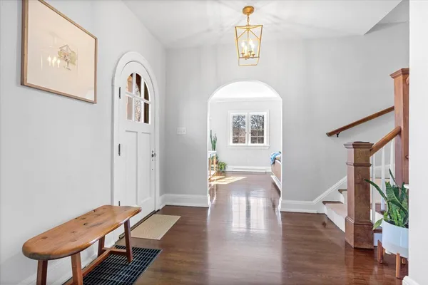 a view of livingroom with furniture and wooden floor