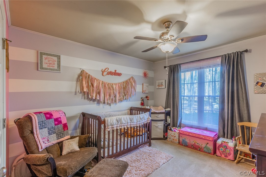 826 Jackson Road Bumpass, VA 23024 - Photo 20 of 26 a bedroom with furniture and a chandelier