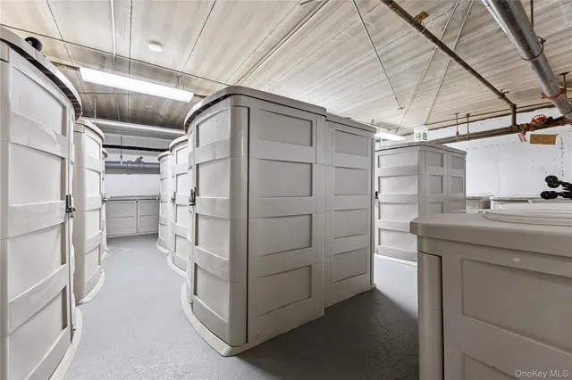 a utility room with cabinets