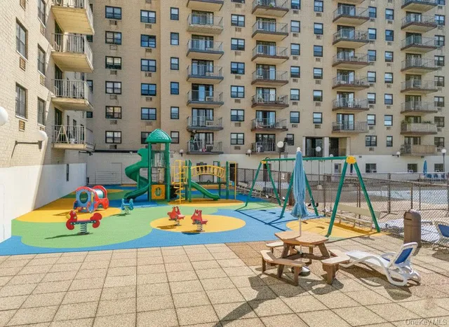 a view of a city with tall buildings