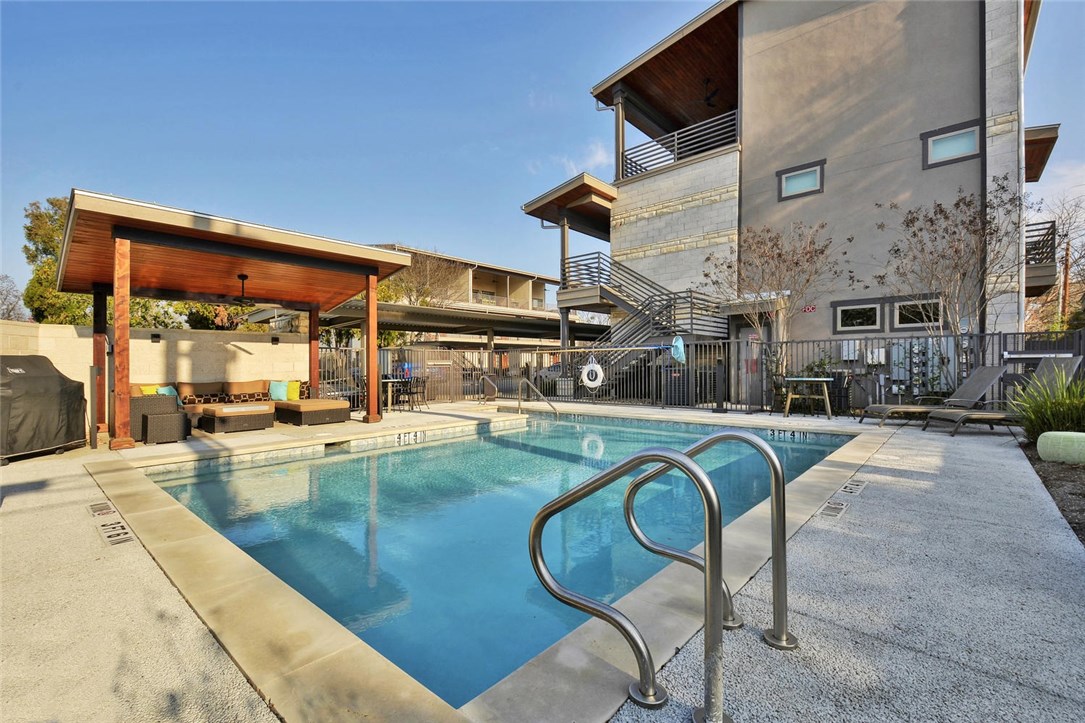 1504 Collier Street, Unit 4 Austin, TX 78704 - Photo 36 of 39 Community pool and cabana