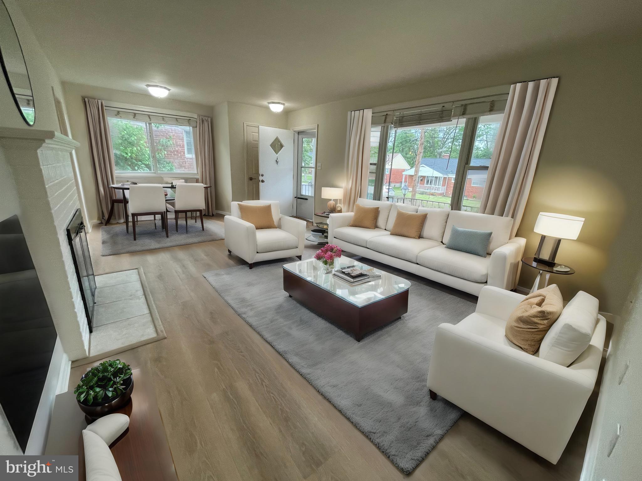 9713 Braddock Road Silver Spring, MD 20903 - Photo 3 of 16 Living room and dining room - virtually staged