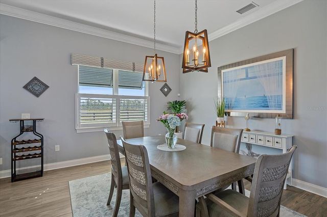 an aerial view of a city and lake view