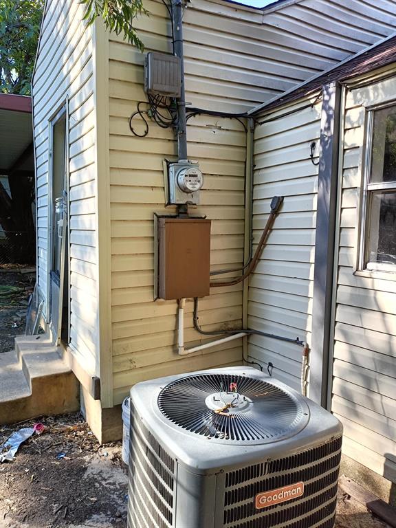 3213 8th Avenue Fort Worth, TX 76110 - Photo 14 of 15 Exterior view of a cooling unit and electric meter