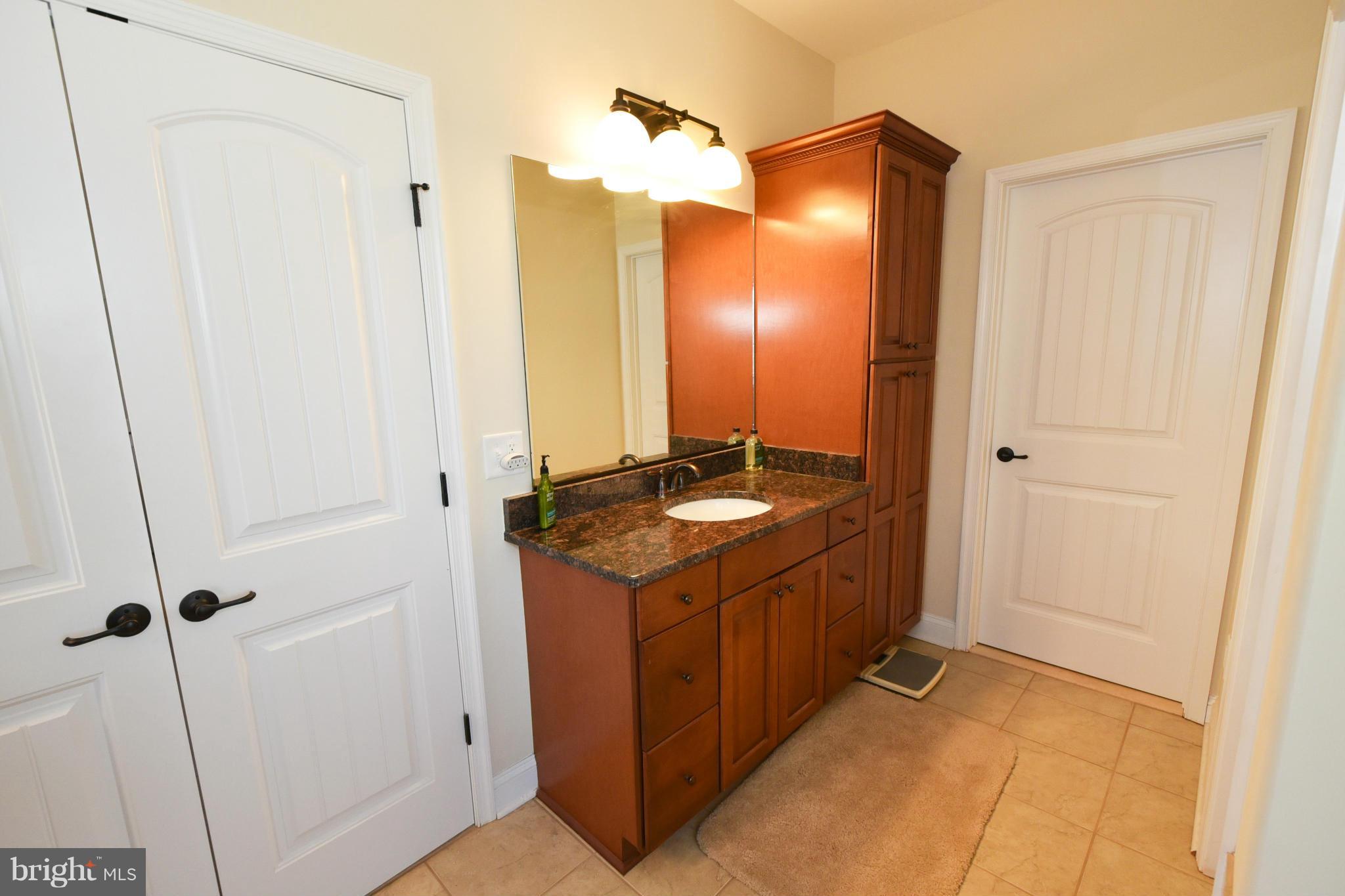 264 Lane Road Bumpass, VA 23024 - Photo 17 of 30 a bathroom with a double vanity sink and mirror