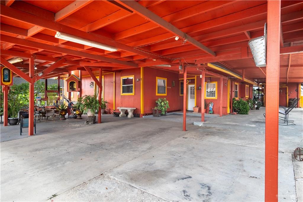 a view of a room with door